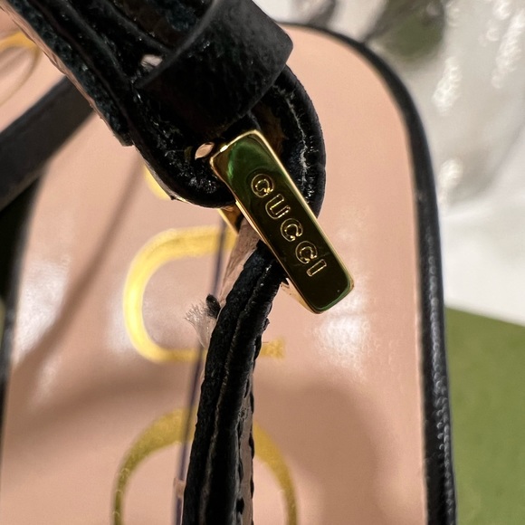 GUCCI Isa crystal-embellished leather slingback sandals EU:39 - Picture 11 of 12